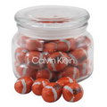 Pritchey Patio Glass Jar w/ Chocolate Footballs